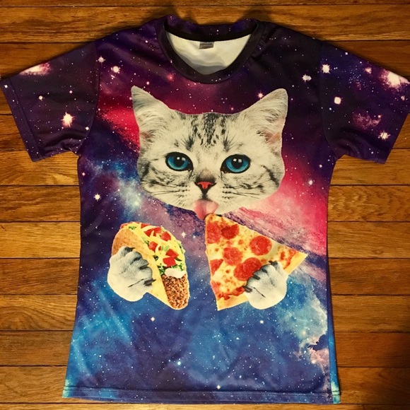 cat taco pizza shirt